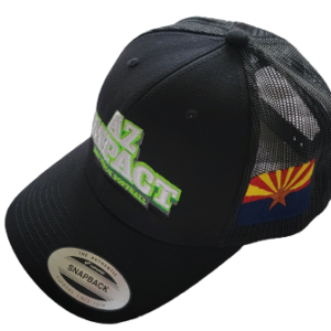 AZ Impact Black Snapback 3D Puffed Trucker Hat
