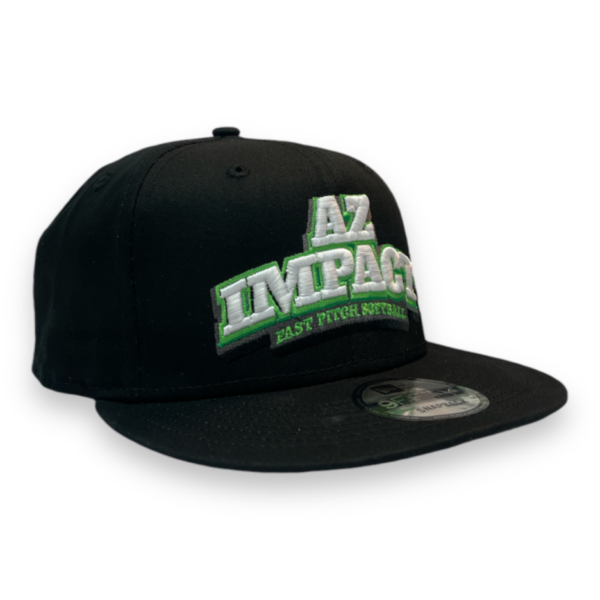 AZ Impact Black 3D Puff Flat Brim Hat