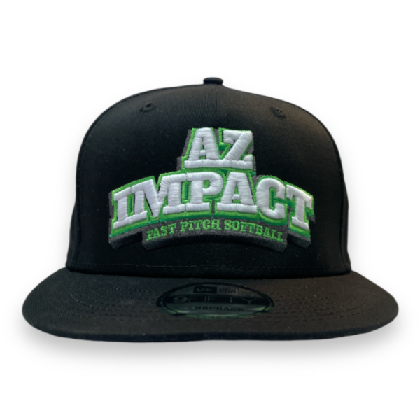 AZ Impact Black 3D Puff Flat Brim Hat - Image 2