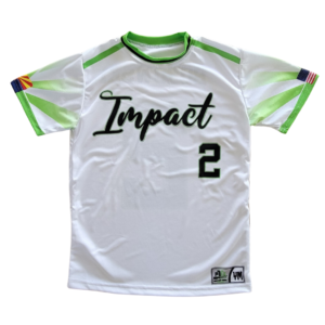 AZ Impact White Cursive Sublimated