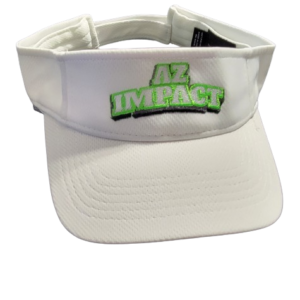 AZ Impact White Flat Logo Visor