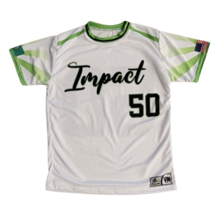AL Impact Elite White Cursive Sublimated