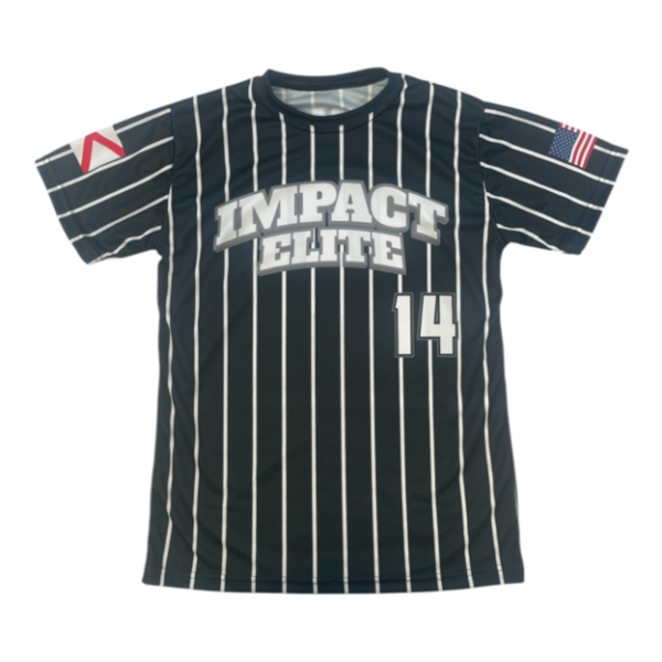 AL Impact Elite Black/White Pinstripe Sublimated