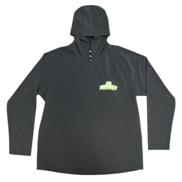 AZ Impact Black Half Zip Long Sleeve Hooded Jacket