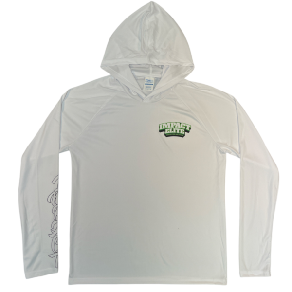 Impact Elite White Thin Hooded Pullover