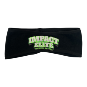 Impact Elite Black Embroidered Flat Logo Head Band