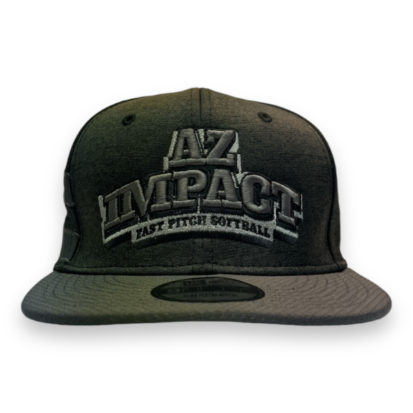 AZ Impact Black/Grey 3D Puff Flat Brim Hat - Image 2