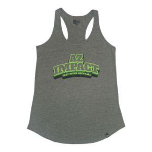 AZ Impact Grey New Era Racerback Logo Shirt