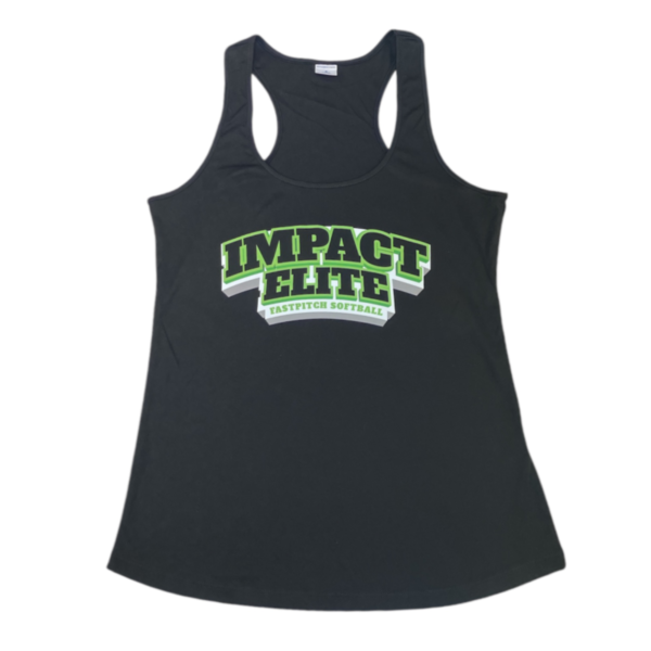 Impact Elite Black Sport Tek Racerback Logo Shirt