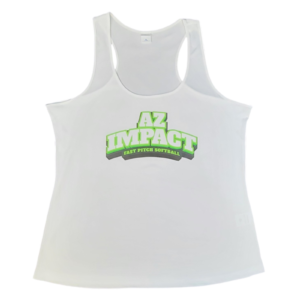 AZ Impact White Sport Tek Racerback Logo Shirt