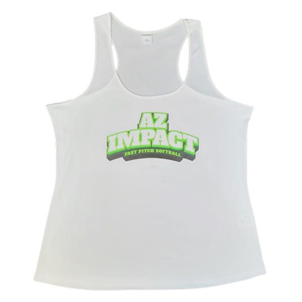 AZ Impact White Sport Tek Racerback Logo Shirt