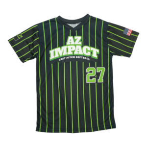 AZ Impact Black/Green Pinstriped Sublimated