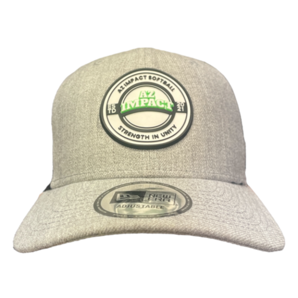 AZ Impact Grey Heather PVC Patch Trucker Hat - Image 2